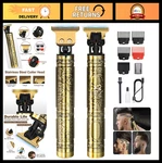 Cordless Rechargeable Hair Trimmer For Men, Metal Body Beard Clippers Kit, Groom. Fixed Price $14.99.