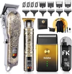 Professional Hair Clippers For Men, Cordless Barber And Trimmer Set. Fixed Price $46.99.