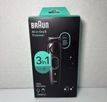 Braun All-in-one 3 Trimmer, Ultra Sharp Blade, Cordless, Precision Wheel, Black. Fixed Price $27.95.