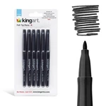 Studio Felt Tip Pens, 6 Black Ink Markers 0.7MM Medium Point, Water-based, .... Fixed Price $9.51.