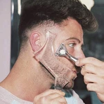 Men's Beard Shaping Tool With Inbuilt Comb Transparent Template Styling .... Fixed Price $9.08.