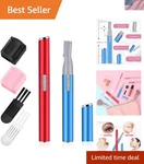 Mini Electric Eyebrow Trimmer & Shaver - Perfect Travel Companion Red Blue. Fixed Price $13.29.