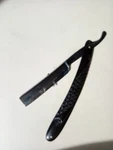 Antique H. Boker & Co Germany Straight Blade Razor Scroll-feather Ornate Handle. Fixed Price $25.00.