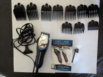 Wahl Deluxe Haircutting Kit Corded Clippers W/ Guards Full Set Tested Working. Fixed Price $24.99.