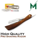 Barber Shaving Razor Straight Edge Folding With Wood & Steel Handle. Fixed Price $9.81.