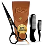 5 Inch German Mustache Scissors For Men With Beard Comb Travel Pouch Trim. Fixed Price $17.82.