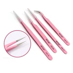 Vetus Precise Tweezers Stainless Steel For Eyelash Extension Pink CS-11 CS-12.... Fixed Price $13.07.