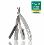 Navajas Afeitar Barbero Profesional Acero Inoxidable Kit Con 100 Hojas Derby. Fixed Price $12.99.