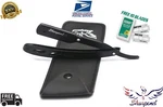 Classic Straight Steel Edge Barber Razor Folding Shaving Knife+ 10 Pcs Blades Us. Fixed Price $9.97.