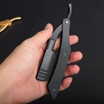 Barber Straight Shaving Razor Beard Line-up Shape Mustache Salon Trim + 5 Blades. Fixed Price $24.99.