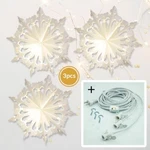 3-PACK 24" White Semplice Pizzelle Designer Illuminated Paper Star Lantern, W.... Fixed Price $118.57.