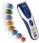 In Hand Wahl Color Pro Cordless Rechargeable Hair Clipper & Trimmer Model #9649. Fixed Price $78.00.