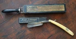 Vintage Straight Razor Friedr. Schlemper Solingen + Coudano Torino Leather Strop. Fixed Price $163.23.