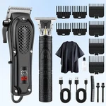 Usb Lcd Hair Clipper Gift Kit Professional Beard Trimmer Shaver Home Barber Set. Fixed Price $13.99.