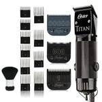 Oster Titan 76076-310 2-SPEED Clipper WITH00000 Blade, Piece Guides &brush. Fixed Price $164.95.