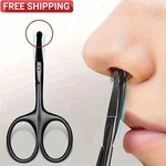 Nose Hair Scissors Stainless Steel Safe Rounded Tip Trimming Eyebrows. Fixed Price $6.49.