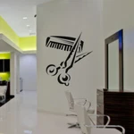 Salon Haircut Scissors Comb Icon Decal Sticker For Store Shop. Fixed Price $22.00.