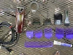 Oster Fast Feed Model 23-51F Hair Clippers Tested Andis Assorted Guards. Fixed Price $68.00.