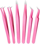 High Precision Tweezers Set 6 Pack Stainless Steel Eyelash Extension. Fixed Price $19.99.