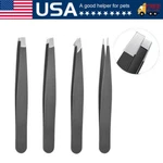 Eyebrow Tweezers Clip 4 Pcs/set Hair Beauty Pluckers Stainless Steel. Fixed Price $5.00.