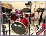 Mapex Meridian 4PC Drum Kit Set /red/ 22/16/13/12" Almost New-m Series. Fixed Price $550.00.