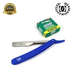 Zeepk Cut Throat (shavette) Barber Straight Razor Rasoirs + 100 Derby Blades Blu. Fixed Price $14.99.