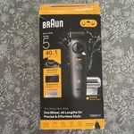 Braun AIO5 Trimmer Kit, Ultra Sharp Blade, Waterproof, 40 Lengths, Face & Body. Fixed Price $30.99.