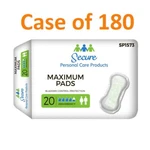 180 Pak Secure Bladder Control Pads Maximum Absorbency Booster SP1573. Fixed Price $81.91.