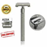 Zeva Double Edge Safety Razor - Twist To Open Butterfly Design + 5 Astra Blades. Fixed Price $14.99.