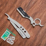 Professional Barber Hair Shaving Razor Straight Knife Navaja With Free 10 Blade. Fixed Price $13.93.