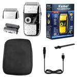Kemei Electric Cordless Shaver For Men Lcd Display Usb Rechargeable Silver. Fixed Price $29.95.