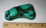 2.5" Polished Natural Banded Malachite Stone Mineral From The Congo 75.3G *3A. Fixed Price $20.49.