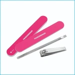 Tweezerman Neon Pink Manicure Kit Nail Clipper File Buffer Pusher Set. Fixed Price $20.97.