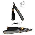 Wooden Stainless Steel Black And Gold Straight Edge Razor Barbers Shaving Knife. Fixed Price $19.97.