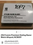 (10) Fromm Premium Styling Razor Black 6" NCB001. Fixed Price $18.95.