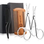 Tecunite 4 Pieces Mustache Scissors Grooming Kit For Men Trim Comb.... Fixed Price $17.99.