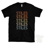Stiles Repeated Retro Style T-shirt & Womens Novelty Cool Name Gift. Fixed Price $21.50.