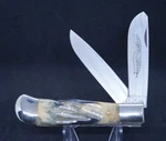 Vintage Parker Chatanooga Tn 2 Blade K410 Folding Knife Second Cut Bone Stag. Fixed Price $60.00.