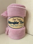 Idea Nuova Soft Touch Microfiber Throw Light Pink 50IN X 60IN. Fixed Price $18.99.