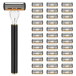 Men Manual Shave Razor Set Stainless Steel Blades For Beard Mustache Trimming. Fixed Price $11.95.