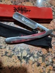 Kriegar Straight Razor Folding Knife Ss Blade Handle New W/pouch. Fixed Price $25.00.