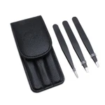 Pro 3-PIECE Tweezer Set Stainless Steel Slant Tip Precision Eyebrow Hair Remover. Fixed Price $8.99.