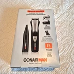 Conair Man 15 Piece Beard & Moustache Trimmer New In Unopened Box. Fixed Price $45.00.