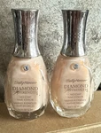 2 Sally Hansen Diamond Strength Nail Polish Brilliant Blush (caps Have Damage). Fixed Price $16.50.