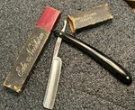 Antique Edv Neistrom Eskilstuna Sweden No. 62 Straight Barber Shop Vintage Razor. Fixed Price $70.00.
