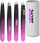 4PC Stainless Steel Tweezers Set Precision Slant Point Flat Angled Grooming. Fixed Price $16.77.