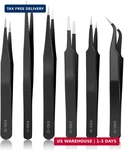 6PCS Precision Tweezers Set, Premium Anti-static Stainless Steel Esd. Fixed Price $8.08.