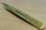 Tweezerman Ultra Precision Point Tip Tweezers Gold Stainless Steel Eyebrows. Fixed Price $19.99.
