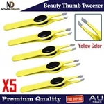 Eyebrow Beauty Hair Removal Tweezers Arched Claw Slanted Pointed Set Of 5 Yellow. Fixed Price $24.22.