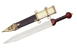 27" Roman Gladius Sword Carbon Steel Blade Wooden Handle. Fixed Price $100.99.
